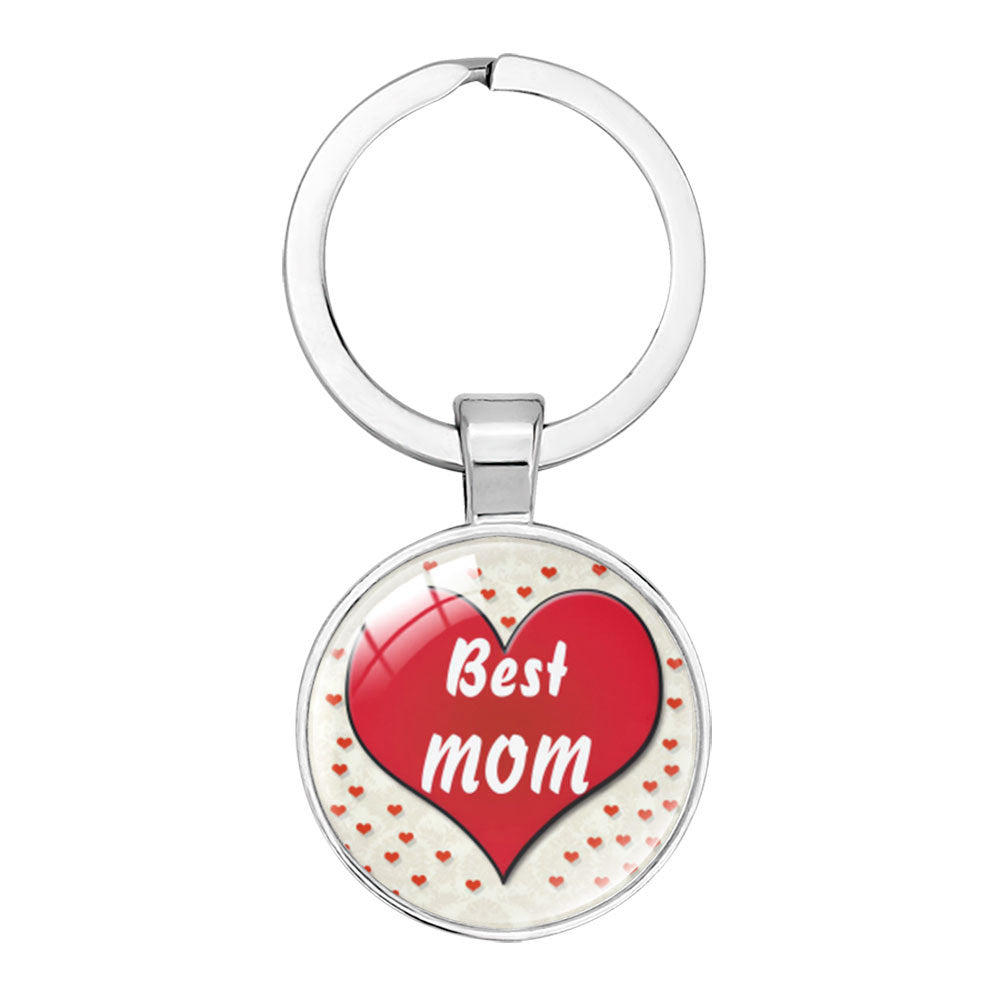 Wholesale Keyring Mom Mother' s Day Glass Keychain