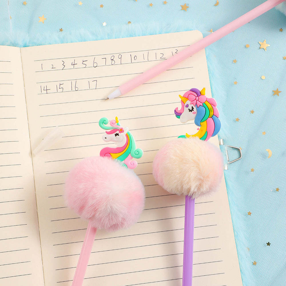 Wholesale Creative cartoon fur ball ball pen