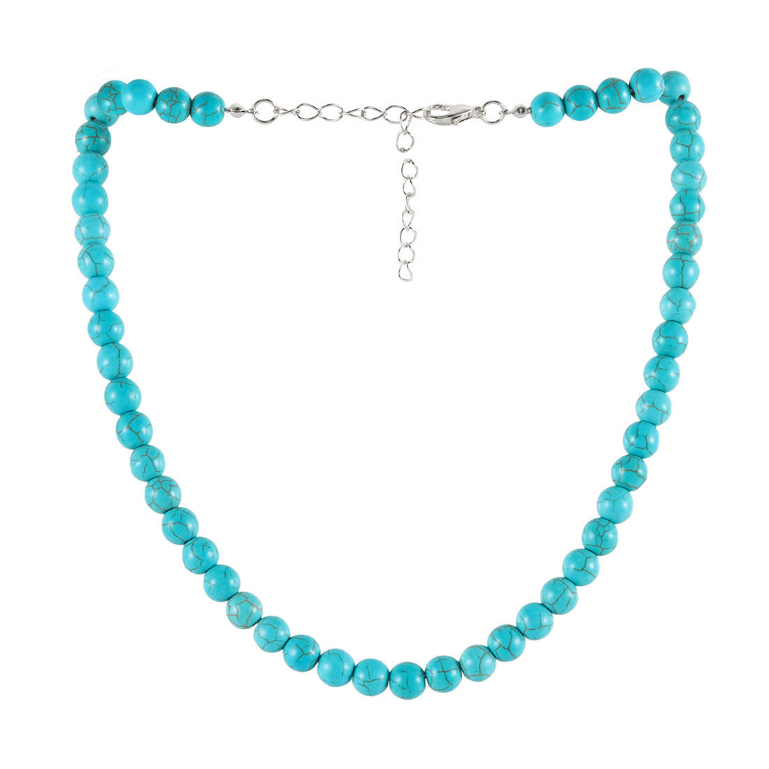 Wholesale Zinc Alloy Turquoise Beaded Necklace Retro Fairy Style Jewelry Accessory