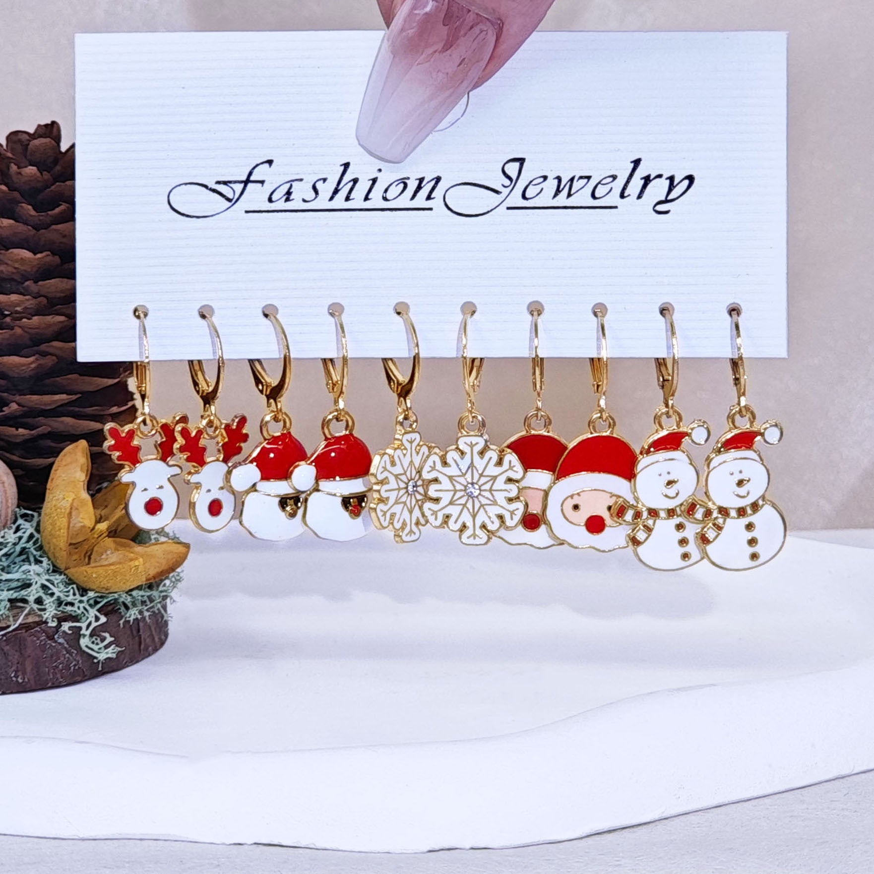 Wholesale Christmas Earrings 5 pairs Set ACC-ES-TianShe005