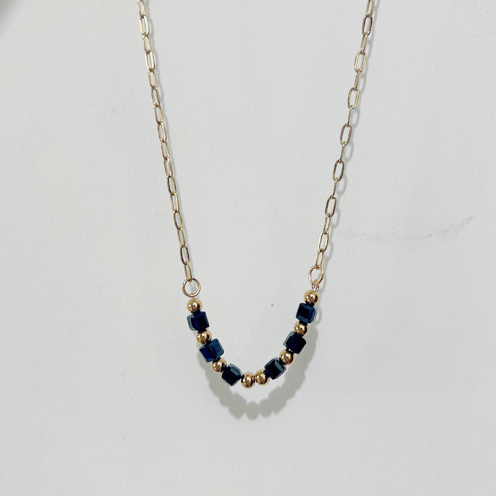 Wholesale Bohemian Bull Head Pendant Stainless Steel Natural Stone Necklaces ACC-NE-Youbi003