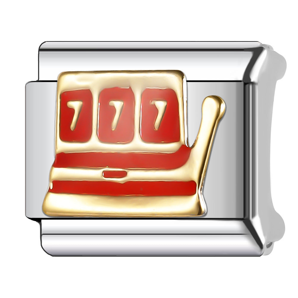 Wholesale Italian Charm Bracelet 9mm DIY Splicing Christmas Series Stainless Steel Composable Bracelet