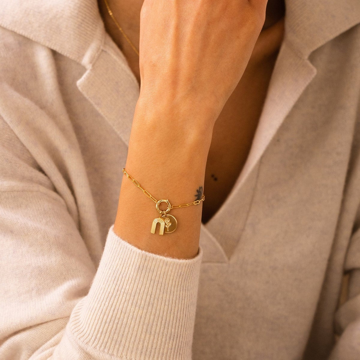 Wholesale color 12 birthstone bracelet pendant diy accessories