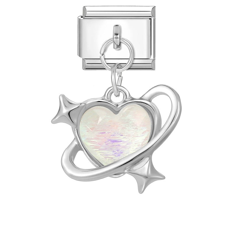 Wholesale  Italian Charm Bracelet 9mm DIY Splicing Sweet Creative Stainless Steel Composable Bracelet