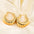 Wholesale  stainless steel 18K gold bread threaded metal earrings