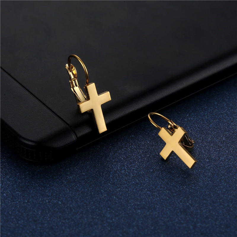 Wholesale Stainless Steel Cross Earrings ACC-ES-MinM031