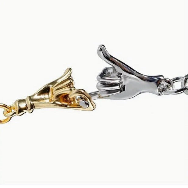 Wholesale couple hand in hand creative keychain