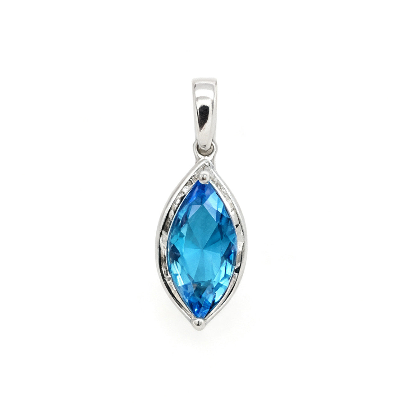 Wholesale Copper Gold-Plated Color-Preserving Pendant with Colorful Zircon Marquise