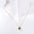 Wholesale Titanium steel pear-shaped teardrop zircon December birthstone birthstone necklace