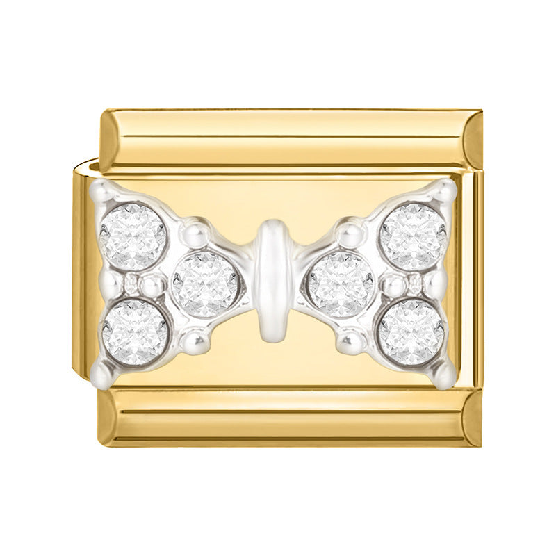 Wholesale Italian Charm Bracelet 9mm DIY Gold Base Colorful  Stainless Steel Composable Bracelet