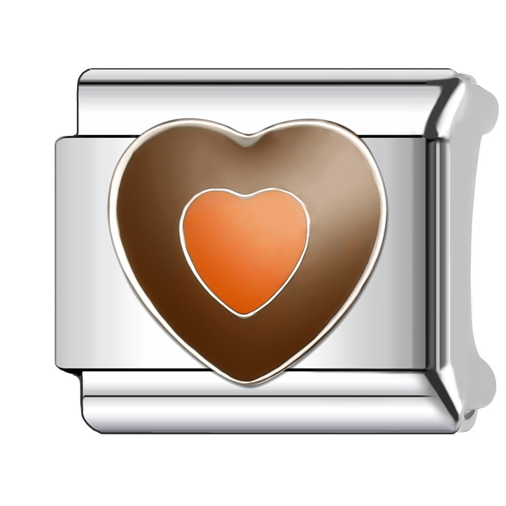 Wholesale Italian Charm Bracelet 9mm DIY Splicing Red Series Stainless Steel Composable Bracelet