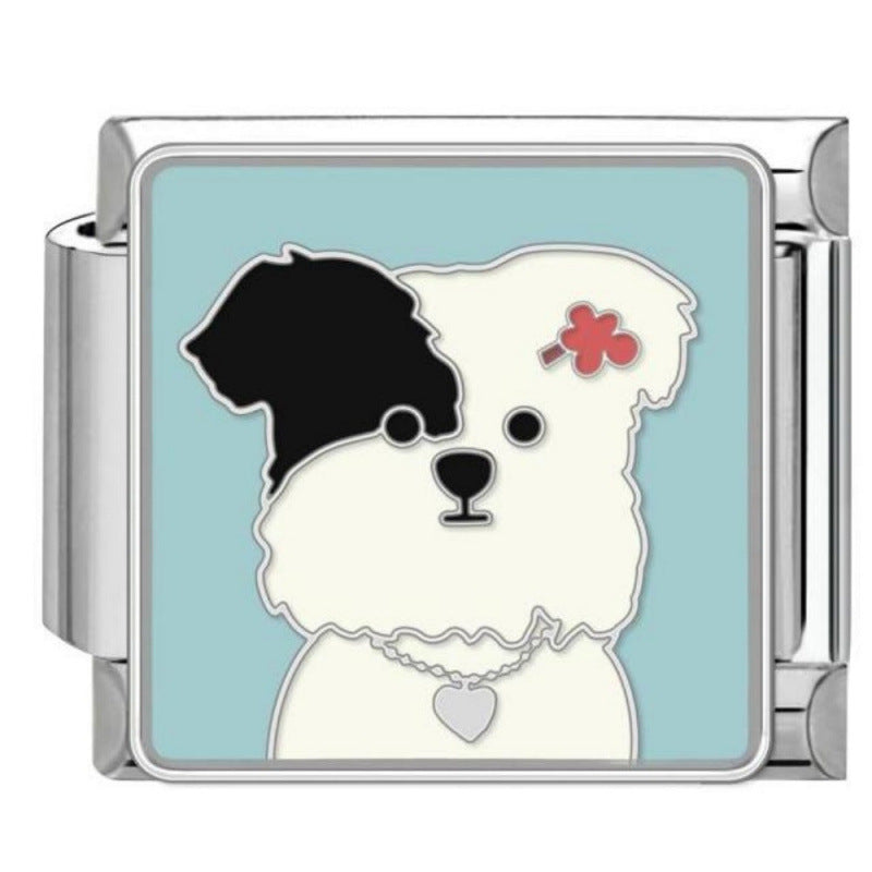 Wholesale DIY Italian Charm Bracelet With Pet Pattern Cute Modular Jewelry Accessory For Everyday Wear