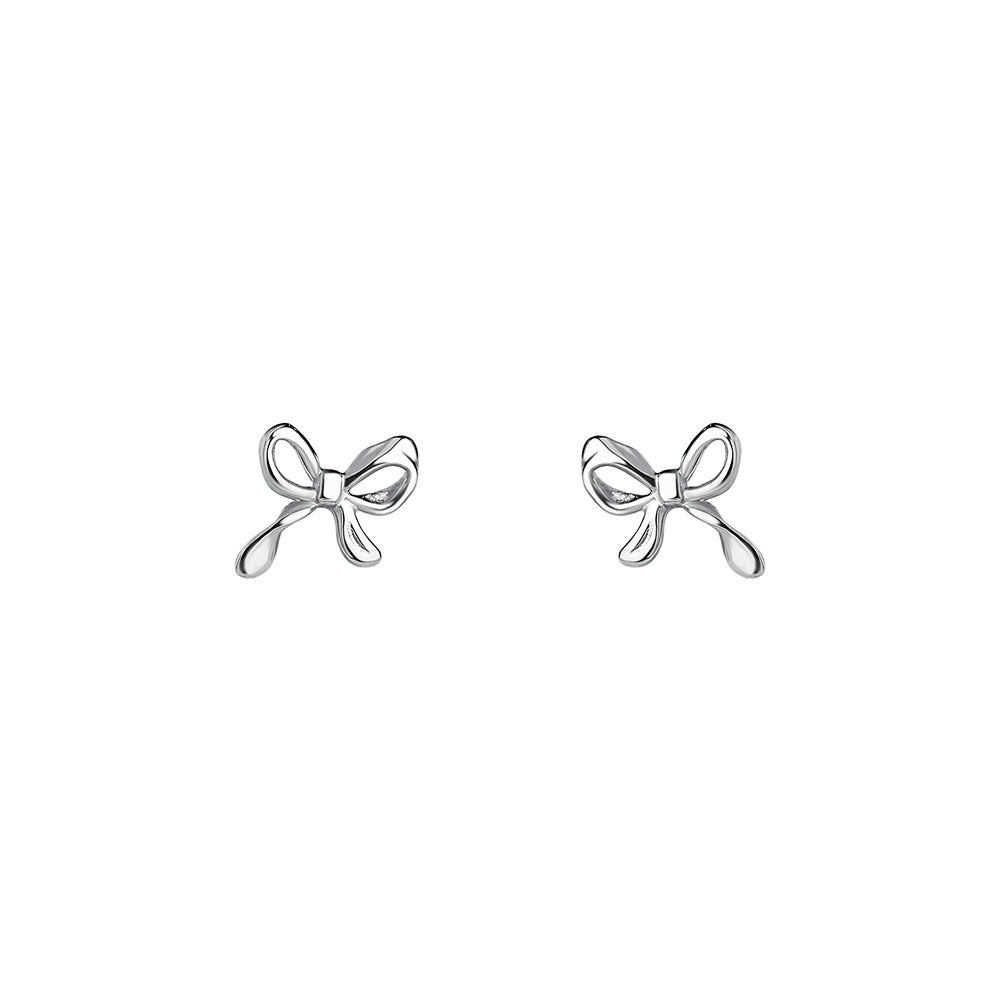 Wholesale s999 Foot Silver Bow Earrings