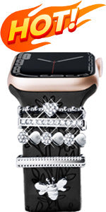 Wholesale Cross-border European and American Apple Watch strap decorative ring simple all-match fashion new decorative nail multi-layer suit