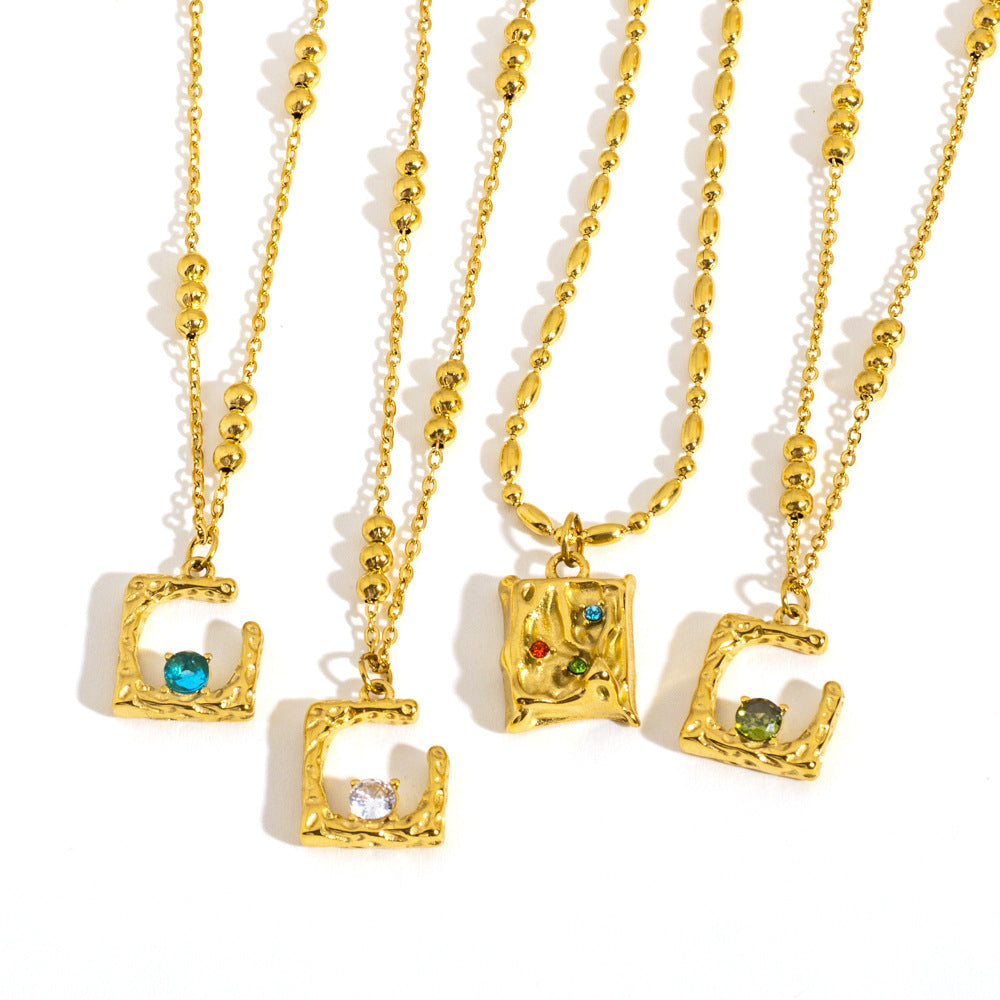 Wholesale Special-shaped Square Stainless Steel Necklace