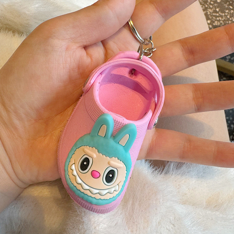 Wholesale Cartoon Cute Mini Slippers Cave Shoes Car Keychains