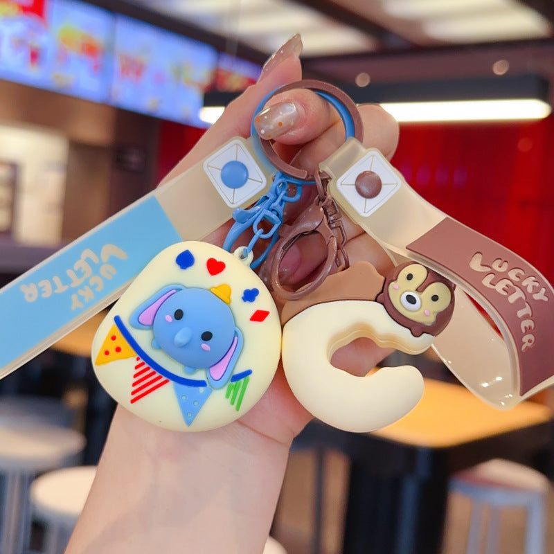 Wholesale Cartoon English Alphabet Animal Story Keychain