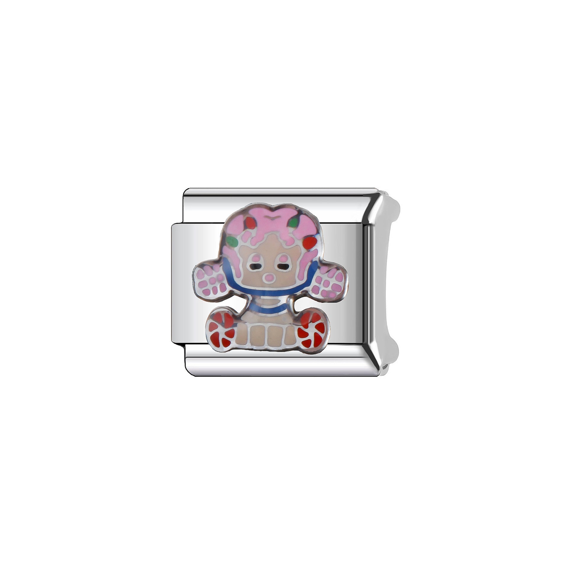 Wholesale  9mm Italian Charm Starter Bracelets DIY square Single Section Creative Stainless Steel Composable Bracelet