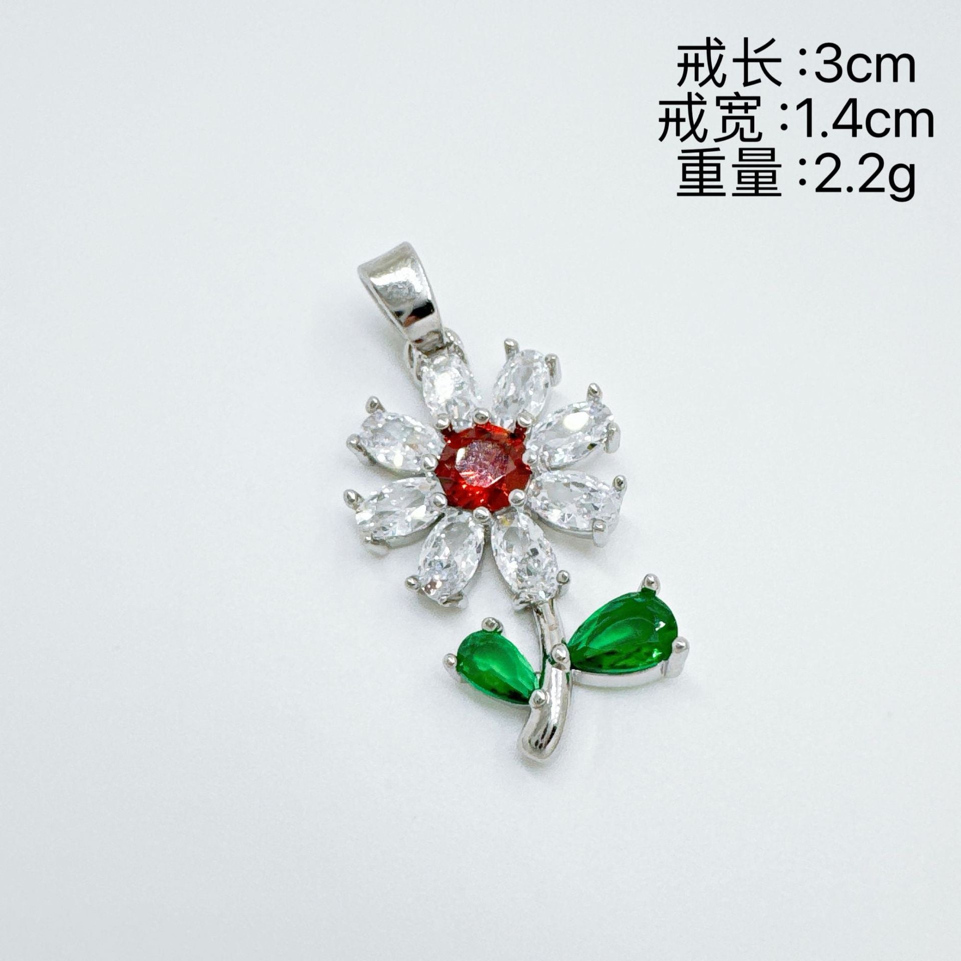 Wholesale Gold Plated Copper Zircon Necklace Sweet Cool Flower Pendant Boutique Resale