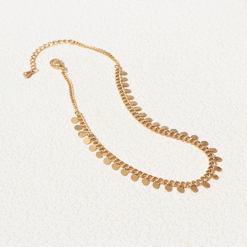 Wholesale  Beach Holiday Style Golden Foot Chain Stainless Steel Foot Decoration