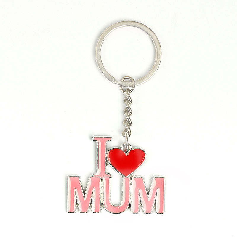 Wholesale Zinc Alloy Paint Mother's Day Father's Day Keychain ACC-KC-MengOu001
