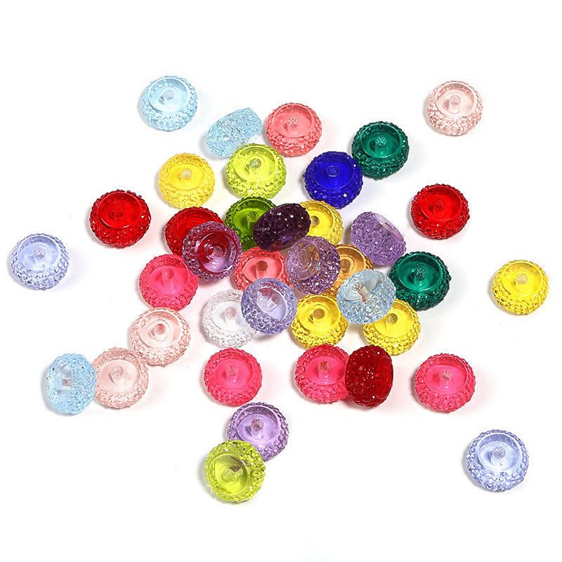 Wholesale 100pcs Colorful Acrylic Wheel Beads Granulated Sugar Flat Beads Spacers Diy Accessories ACC-BDS-BLG066