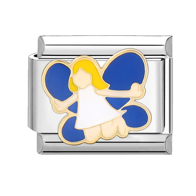 Wholesale Italian Beaded Bracelet 9mm DIY Splicing Removable Splicing Pink Blue Stainless Steel Combinable Bracelet