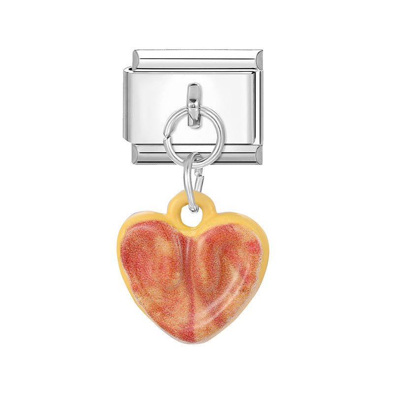 Wholesale Italian Charm Bracelet 9mm DIY Splicing Bread Series Stainless Steel Composable Bracelet