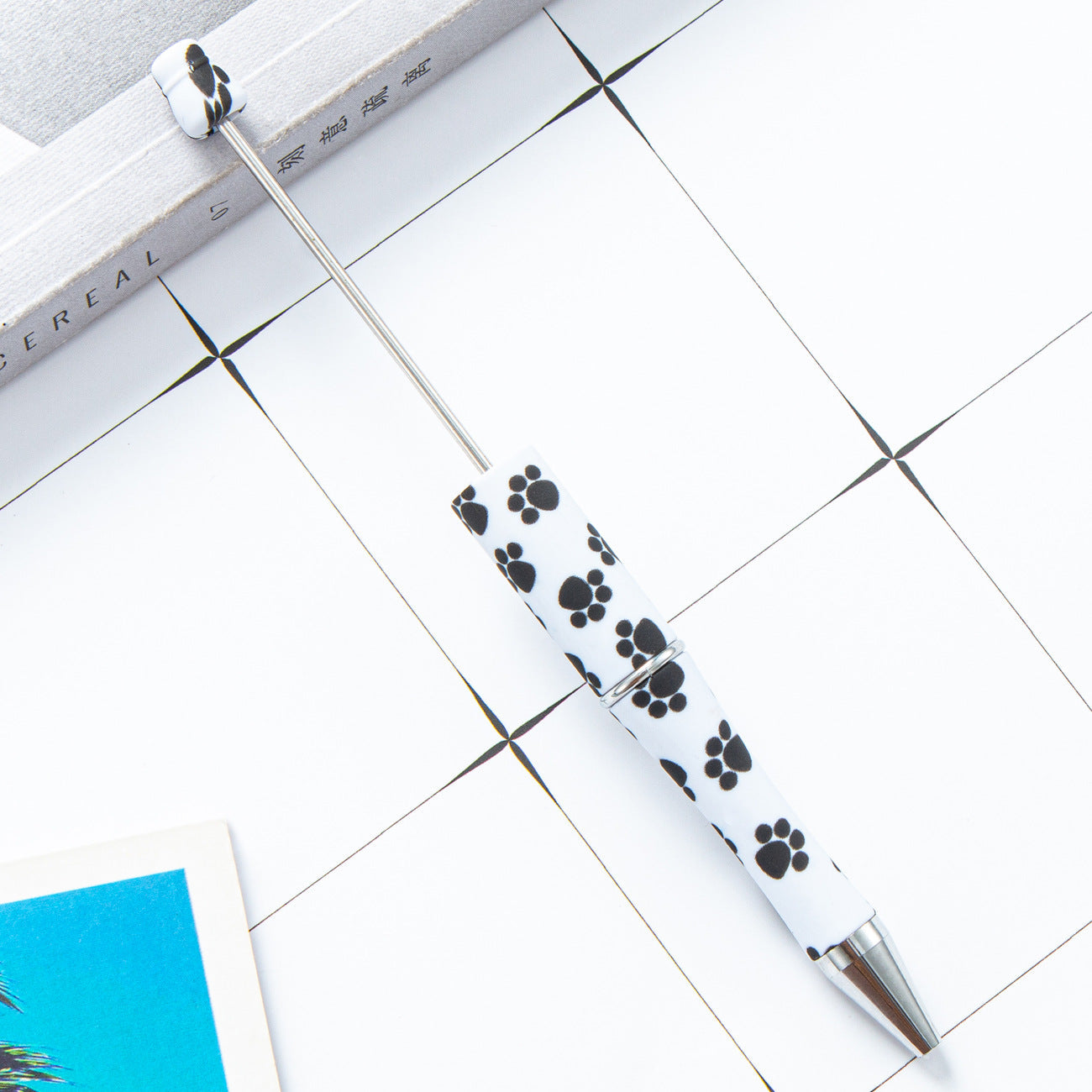 Wholesale Beadable Pens Cow Print Leopard Print Christmas Plastic Pen DIY for Beaded