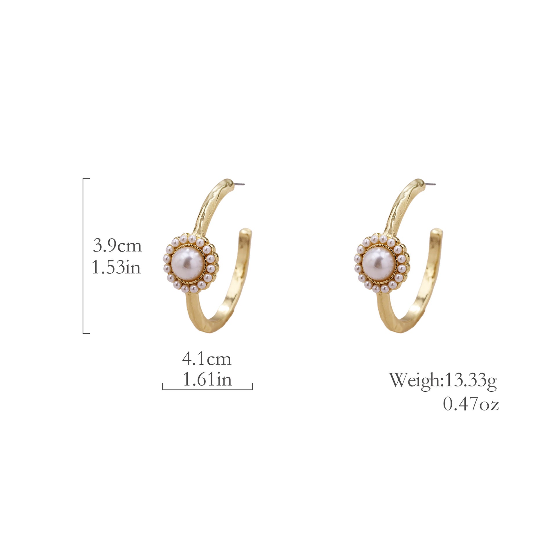 Wholesale  retro flower pearl earrings