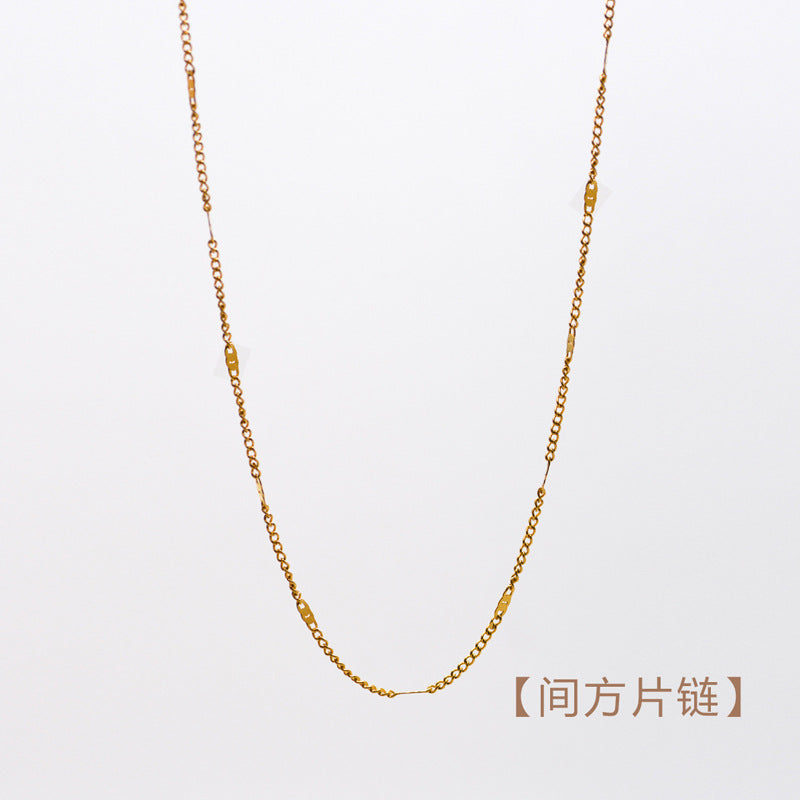 Wholesale Stylish Geometric Stainless Steel Necklace Pendant Natural Stone Drop DIY Jewelry Accessory For Layering And Gift
