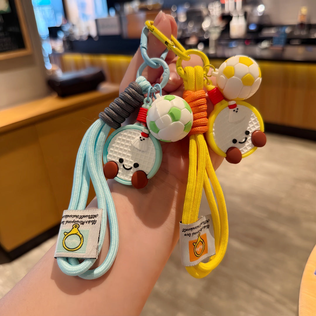 Wholesale Cartoon Badminton Racket Keychains