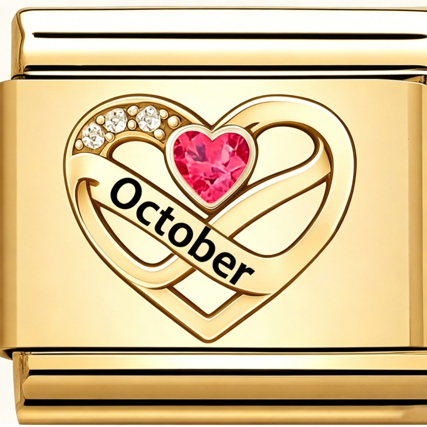 Wholesale DIY Italian Charms Bracelet Stainless Steel Month Love Heart Pattern Boutique Resale
