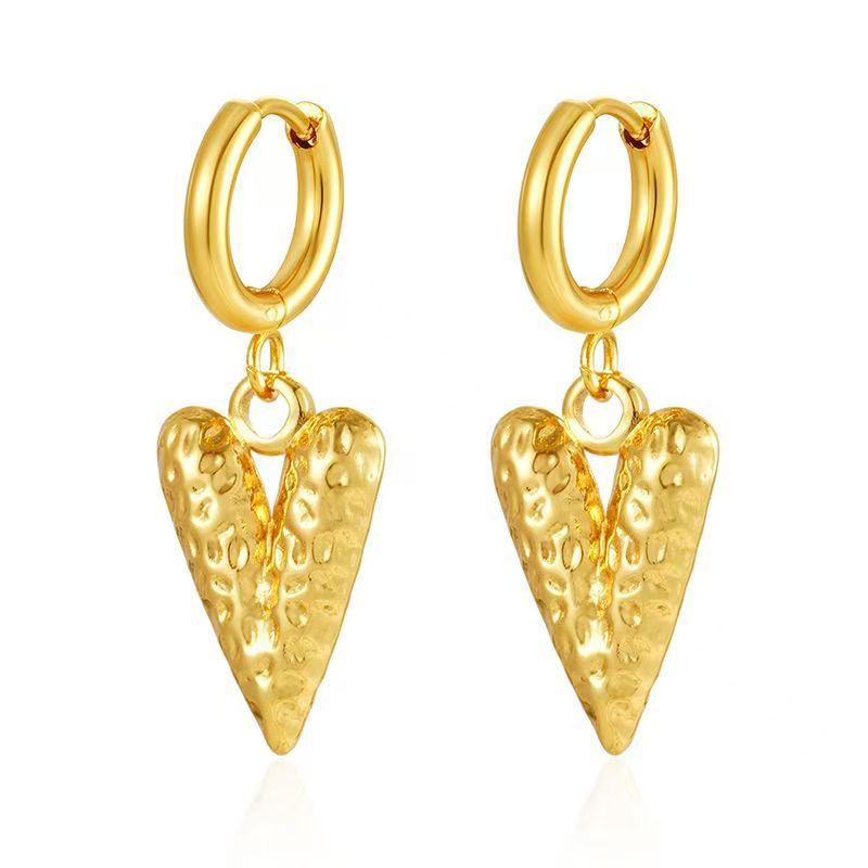 Wholesale Stainless steel heart and flower earrings