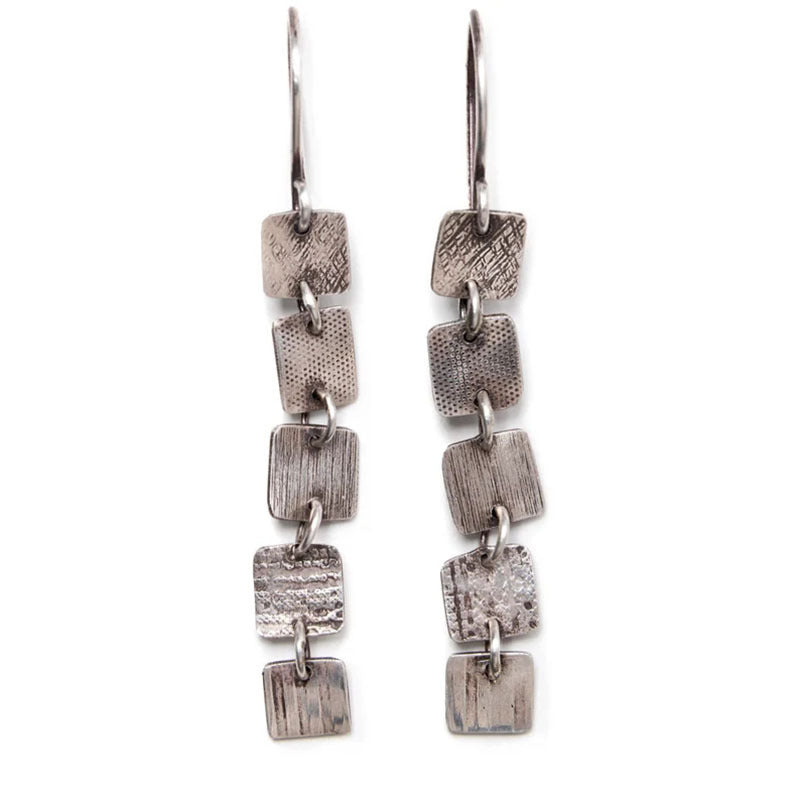 Wholesale Retro punk metal pendant earrings