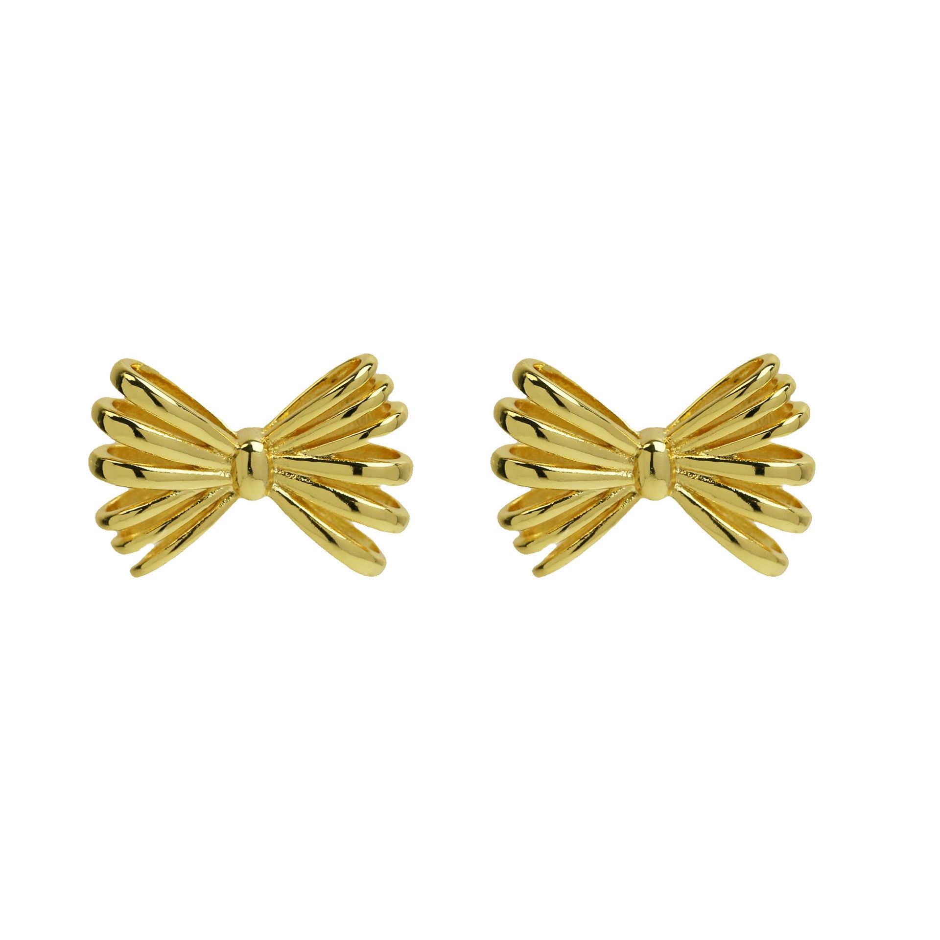 Wholesale  copper plated 18k gold female bow earrings