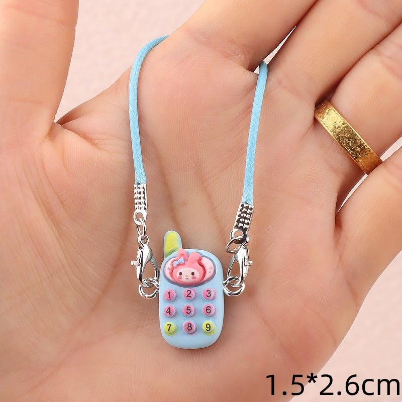 Wholesale Cute cartoon mini push-button phone doll accessories