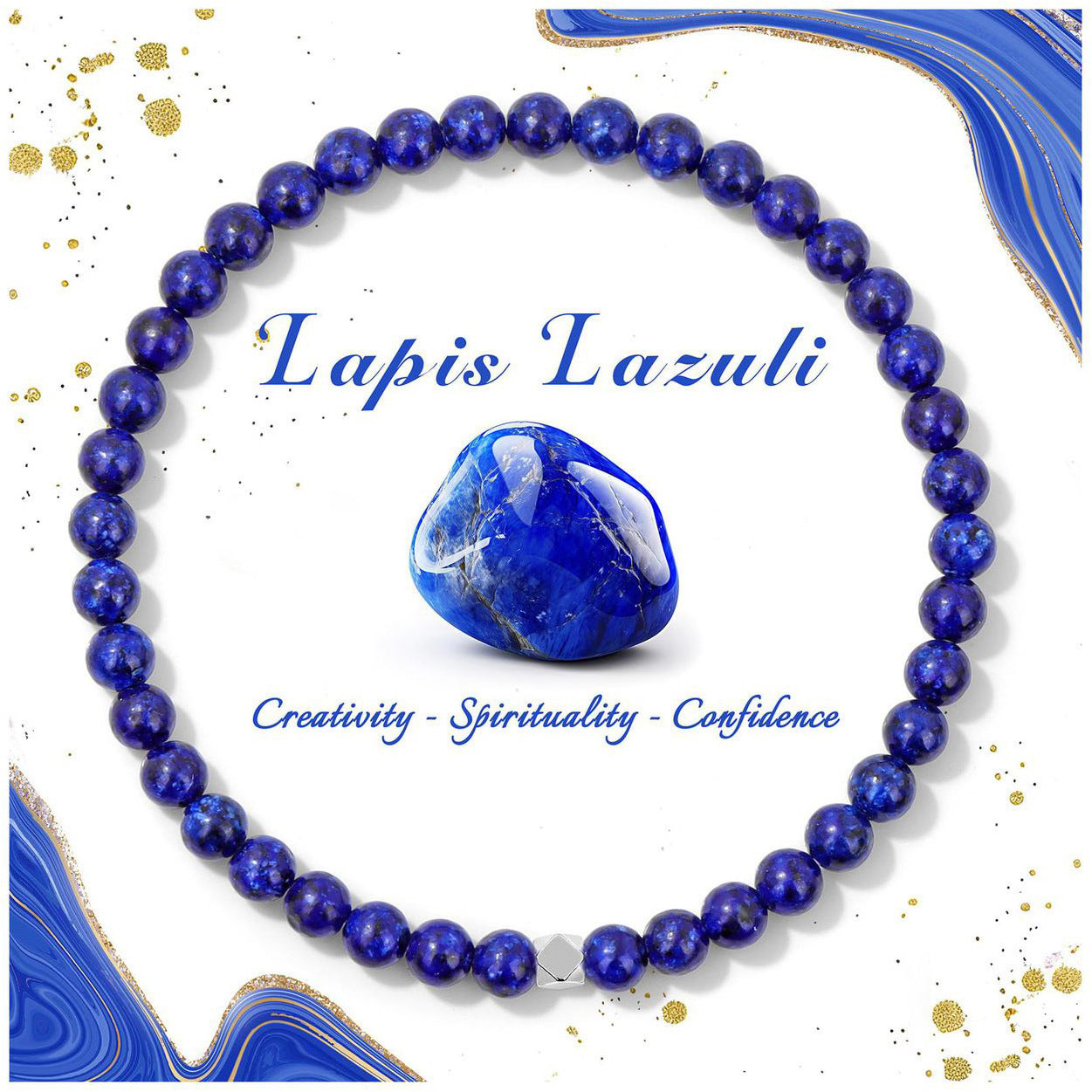 Wholesale Natural Crystal  Stainless Steel Beaded Stretch Rope Bracelet