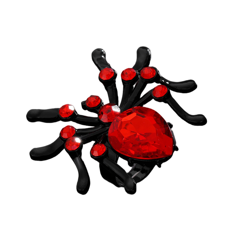 Wholesale Gothic Red  Ring for Women,  Dark Style  Jewelry,  Zinc Alloy with Electroplating Finish,  Trendy Open Index Finger Ring for Everyday Wear or Boutique Resale