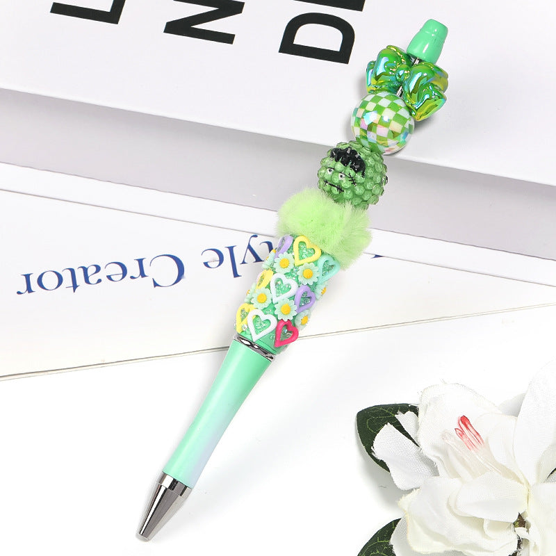 Wholesale 100pcs Colorful Houndstooth Acrylic Round Beads DIY Bead Accessories ACC-BDS-BLG080