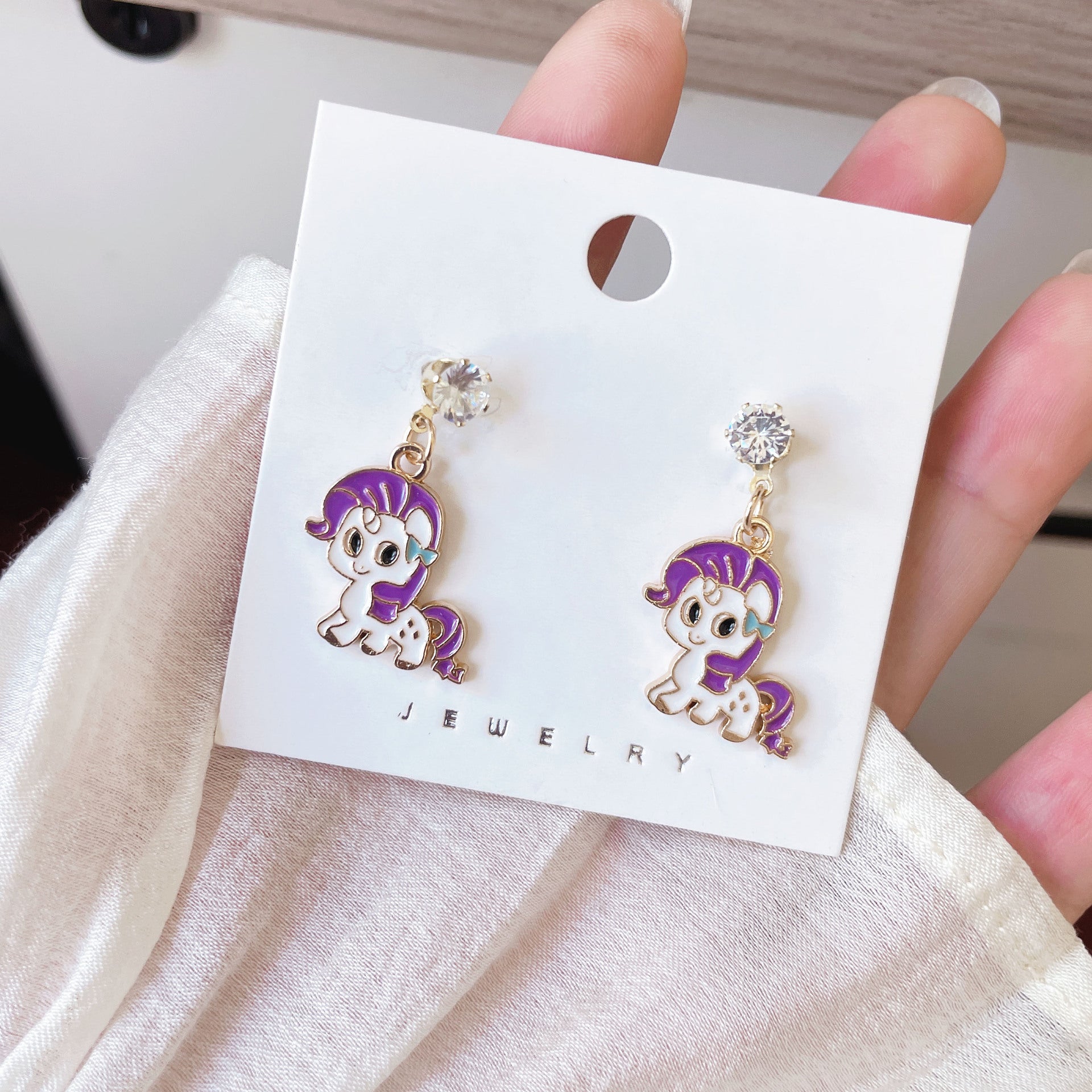 Wholesale Cartoon Cute S925 Silver Needle Earrings ACC-ES-Yijia005