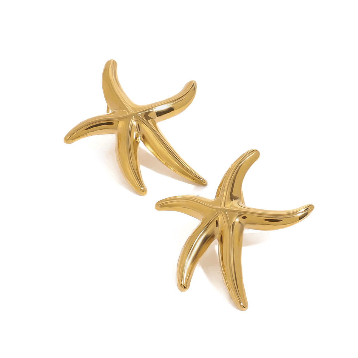 Wholesale Stainless Steel Starfish Earrings Ocean Gold Earrings