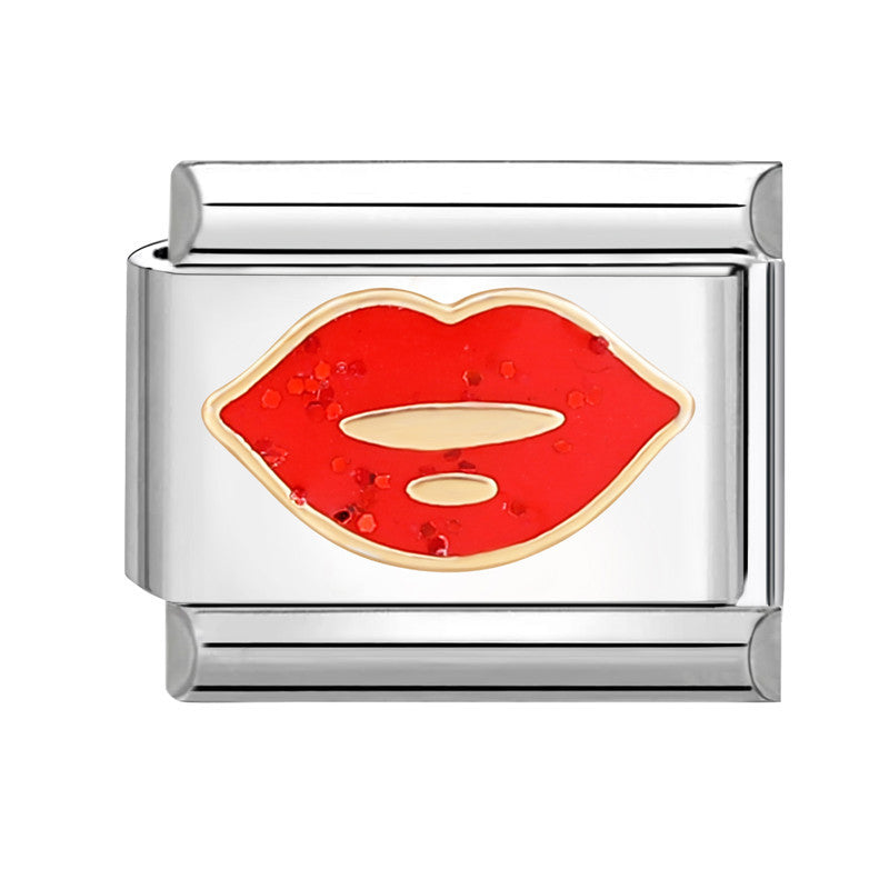 Wholesale Italian Charm Bracelet 9mm DIY Splicing Red Series Titanium Steel Composable Bracelet