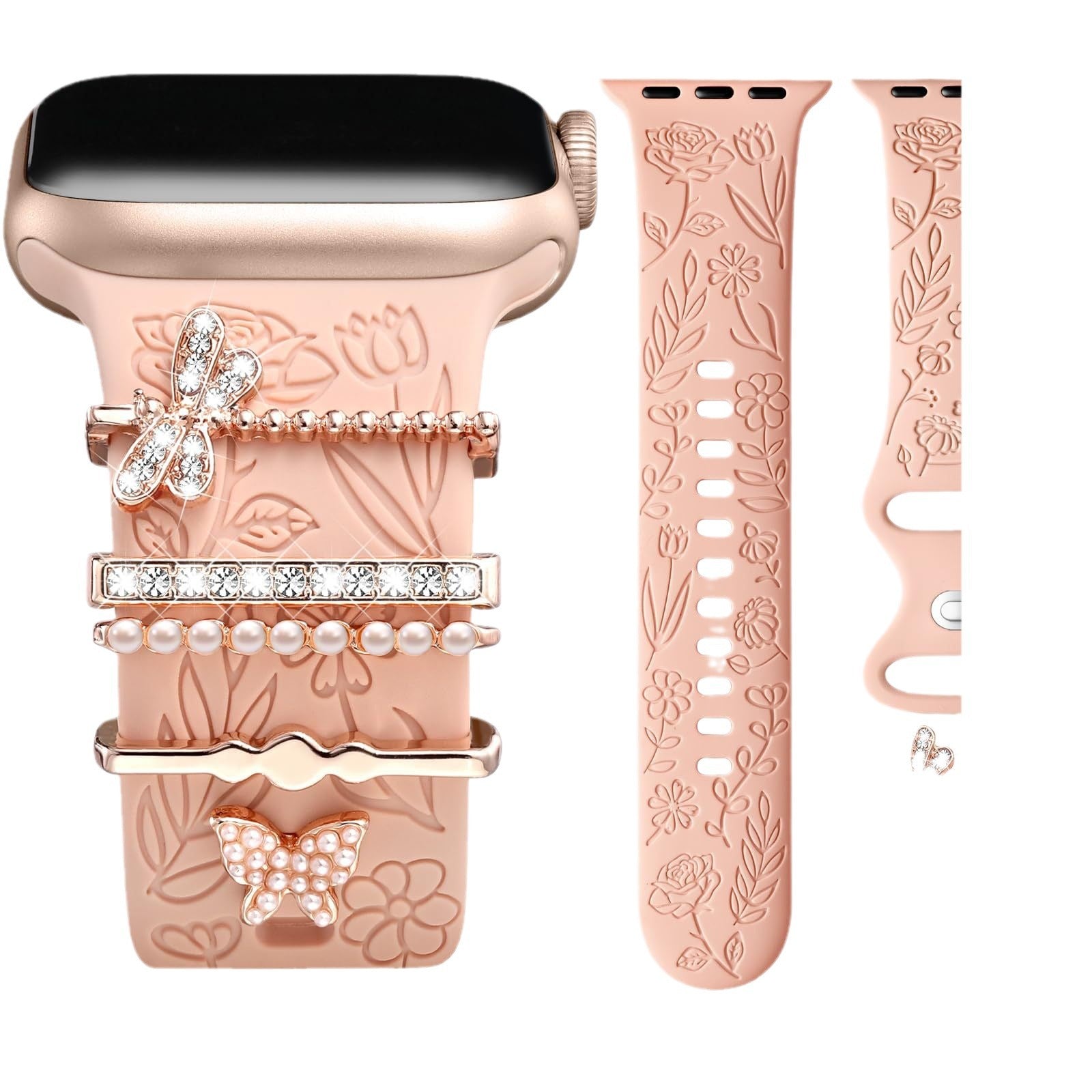Wholesale Love Heart Alloy Watch Strap Charm Pendant Chic DIY Jewelry Accessory For Boutique Resale