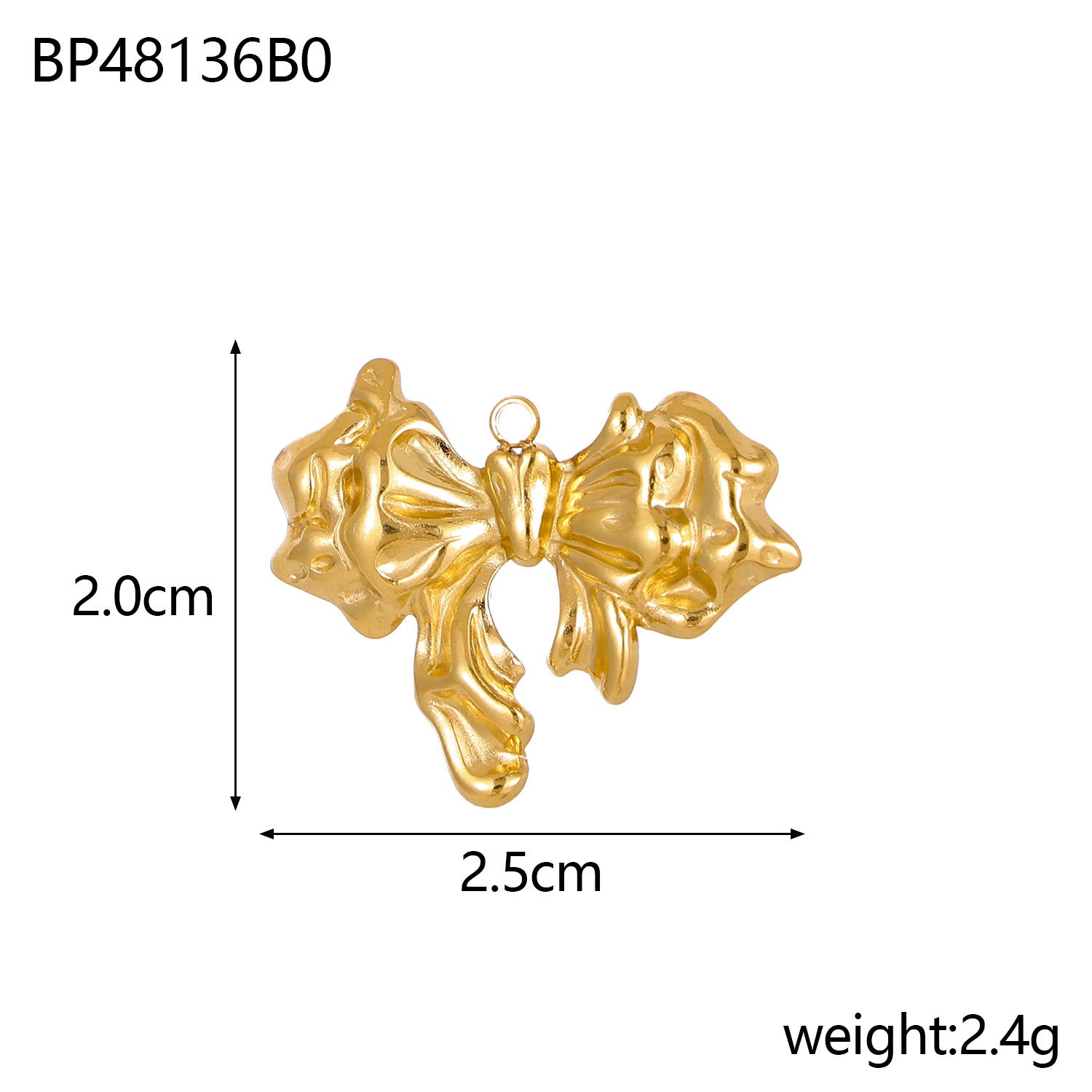 Wholesale Stainless Steel Bow DIY Pendant