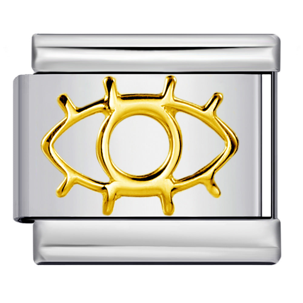 Wholesale 9mm Italian Charm Starter Bracelets DIY square Single Section Creative Stainless Steel Composable Bracelet