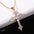 Wholesale crystal cross necklace  inlaid white stone gem necklace