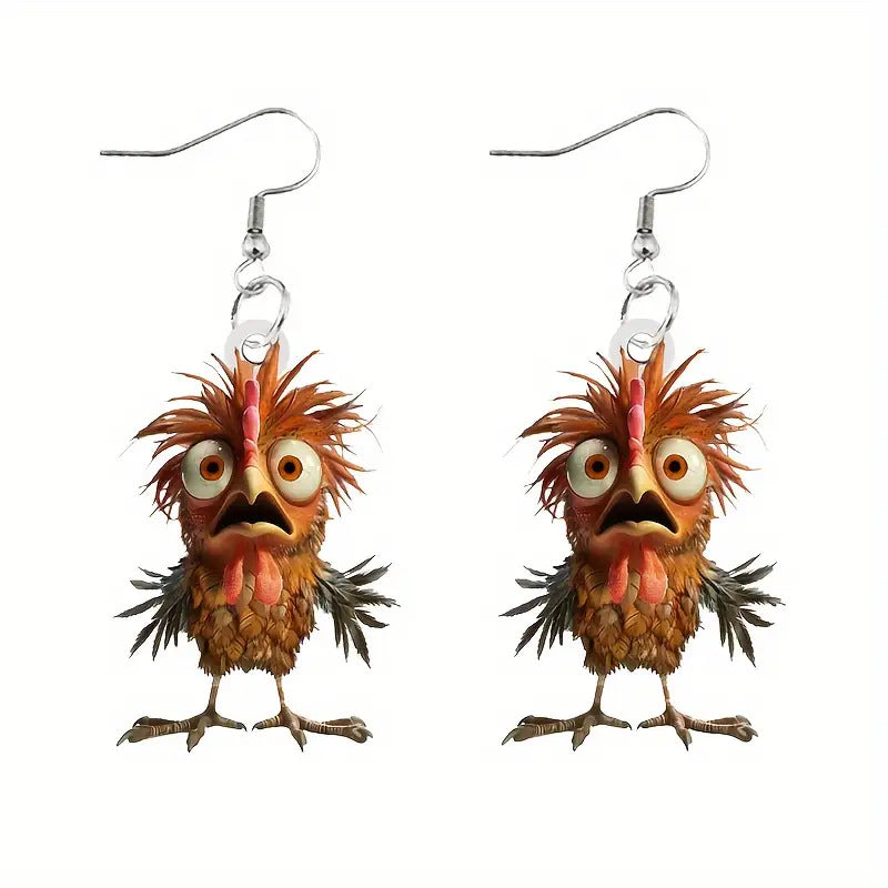 Wholesale  Funny Chick 2D Acrylic Earrings
