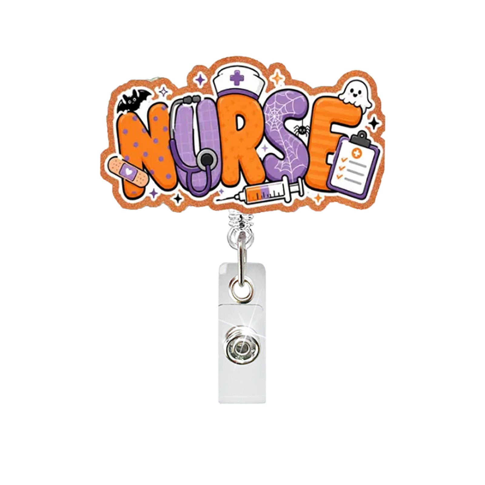 Wholesale  Silly Goose Acrylic Badge Reel - Rotating ID Holder with Alligator Clip for Office or Keychain