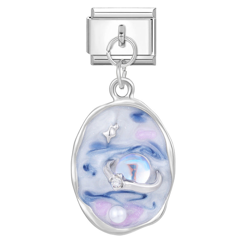 Wholesale Italian Charm Bracelet 9mm DIY Splicing Creative Pendant Stainless Steel Composable Bracelet